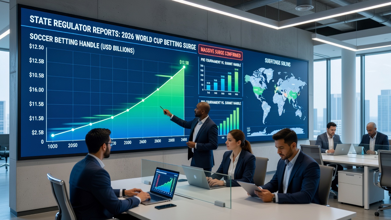 Industry analysts reviewing data on prediction market growth and CFTC regulatory developments in 2026
